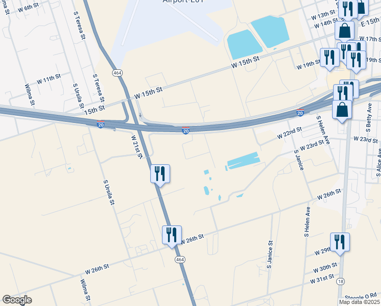 map of restaurants, bars, coffee shops, grocery stores, and more near 1314 Interstate 20 in Monahans
