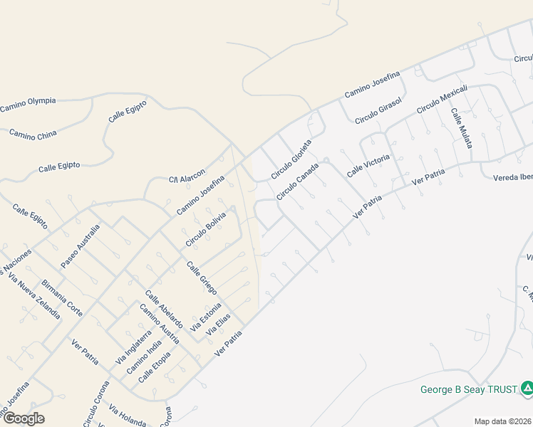 map of restaurants, bars, coffee shops, grocery stores, and more near 131 Via Venezuela in Rio Rico