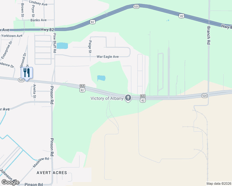 map of restaurants, bars, coffee shops, grocery stores, and more near 3200 Sylvester Road in Albany