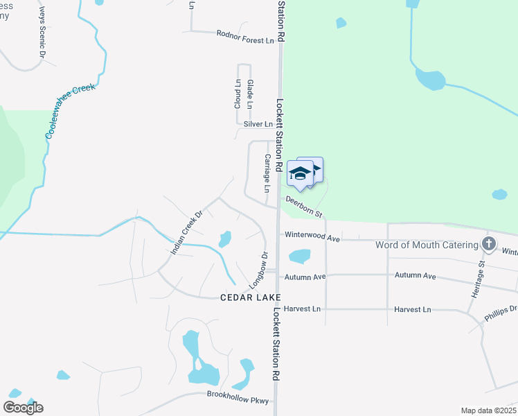 map of restaurants, bars, coffee shops, grocery stores, and more near 519 Longbow Drive in Albany
