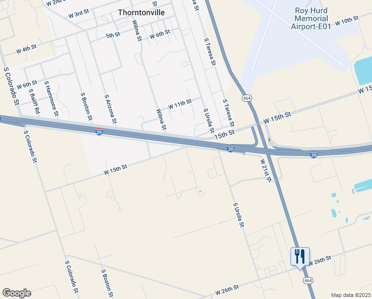 map of restaurants, bars, coffee shops, grocery stores, and more near 1609 South Mesquite Street in Monahans