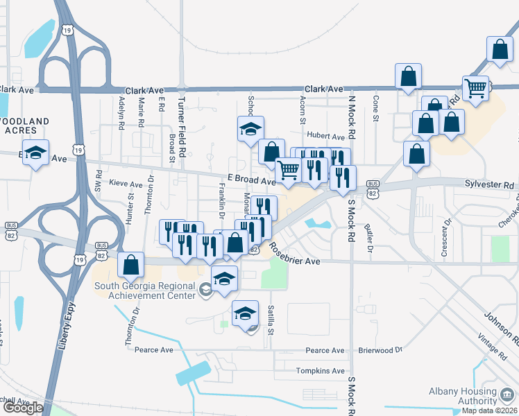 map of restaurants, bars, coffee shops, grocery stores, and more near 2004 Keystone Avenue in Albany