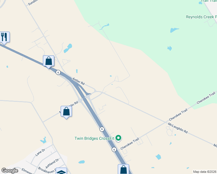 map of restaurants, bars, coffee shops, grocery stores, and more near 693 McLaughlin Road in Waco
