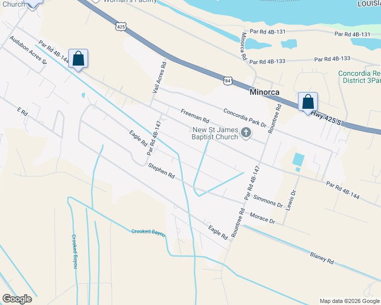 map of restaurants, bars, coffee shops, grocery stores, and more near 166 B J Road in Vidalia