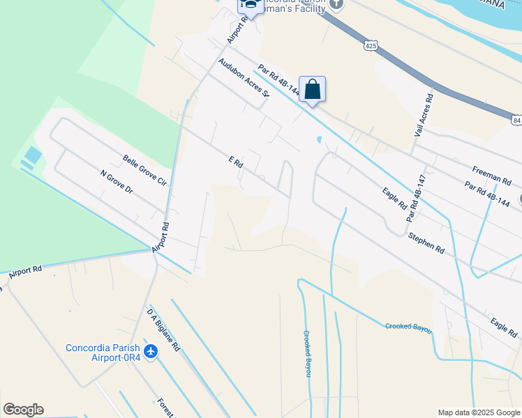 map of restaurants, bars, coffee shops, grocery stores, and more near 160 McElwee Road in Vidalia