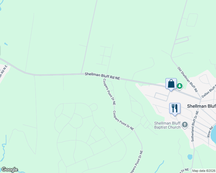 map of restaurants, bars, coffee shops, grocery stores, and more near 12 Birdie in Townsend