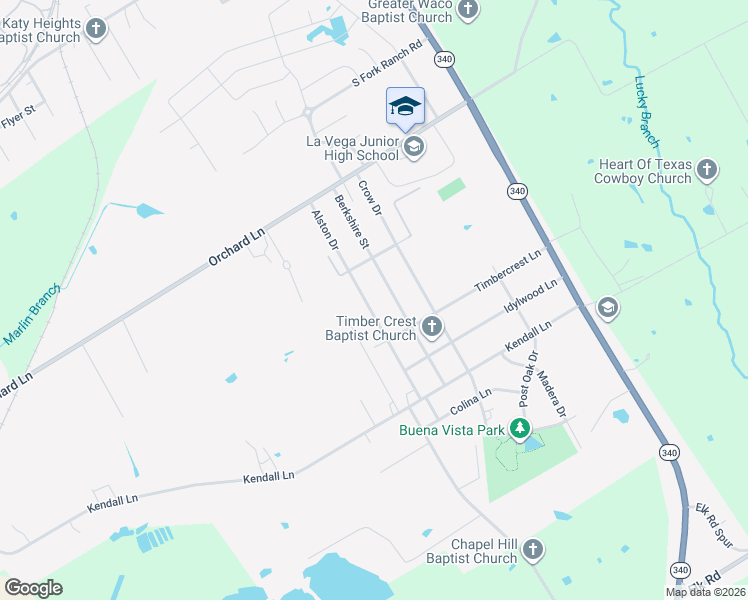 map of restaurants, bars, coffee shops, grocery stores, and more near 1507 Berkshire Street in Waco