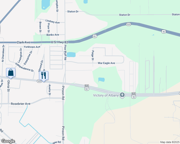 map of restaurants, bars, coffee shops, grocery stores, and more near 3026 East Park Court in Albany