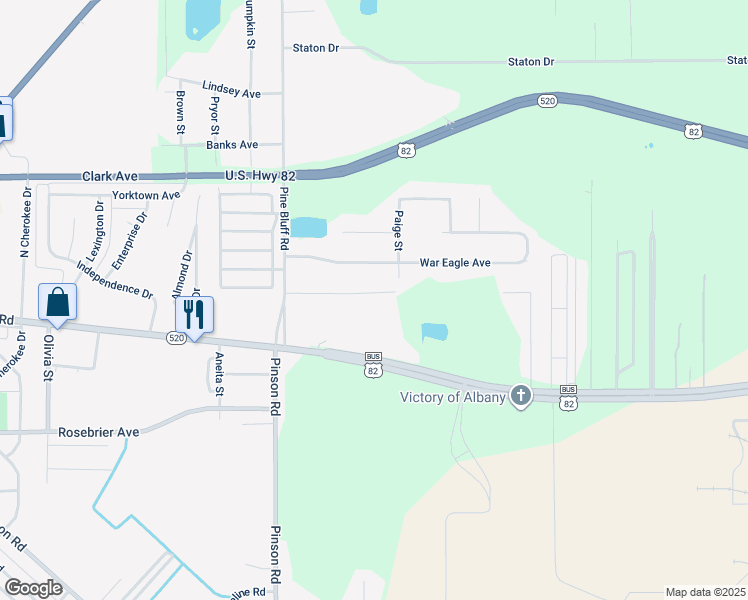 map of restaurants, bars, coffee shops, grocery stores, and more near 3026 East Park Court in Albany