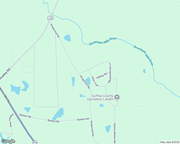 map of restaurants, bars, coffee shops, grocery stores, and more near 40 Pine Trail in Douglas