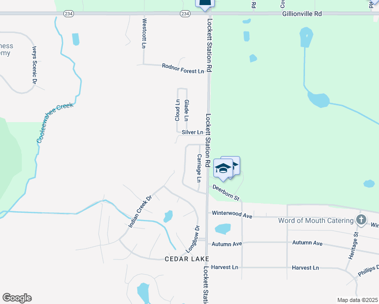 map of restaurants, bars, coffee shops, grocery stores, and more near 325 Station Crossing Drive in Albany