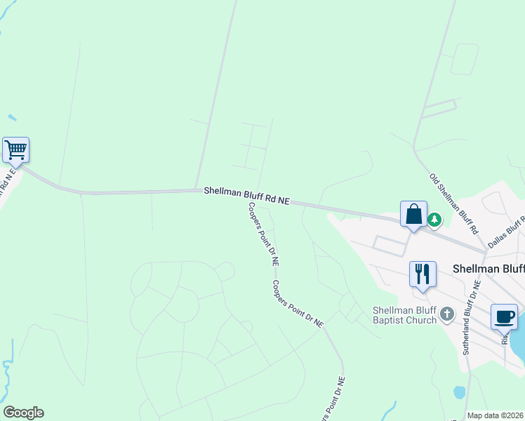 map of restaurants, bars, coffee shops, grocery stores, and more near 12 Birdie in Townsend