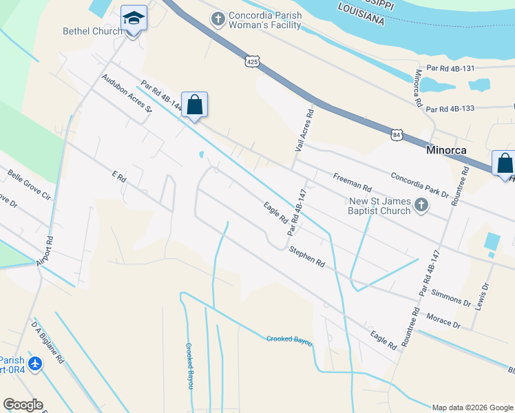 map of restaurants, bars, coffee shops, grocery stores, and more near 182 Eagle Road in Vidalia