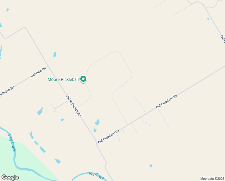 map of restaurants, bars, coffee shops, grocery stores, and more near 700 Willow Moon Ranch Road in Crawford