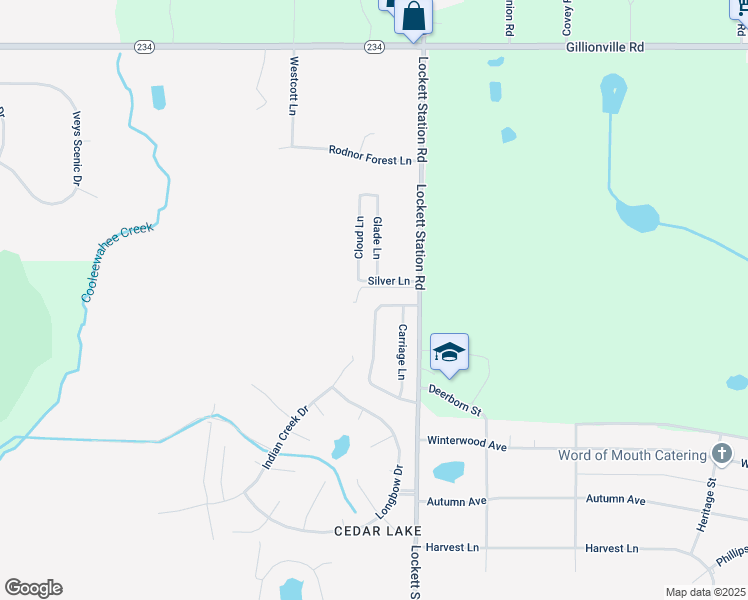 map of restaurants, bars, coffee shops, grocery stores, and more near 313 Station Crossing Drive in Albany