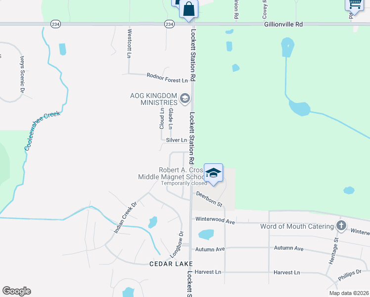 map of restaurants, bars, coffee shops, grocery stores, and more near 303 Station Crossing Drive in Albany