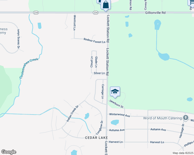map of restaurants, bars, coffee shops, grocery stores, and more near 313 Station Crossing Drive in Albany