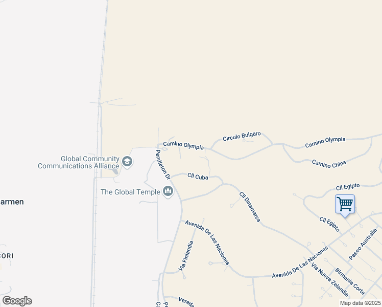 map of restaurants, bars, coffee shops, grocery stores, and more near 23 Camino Olympia in Rio Rico