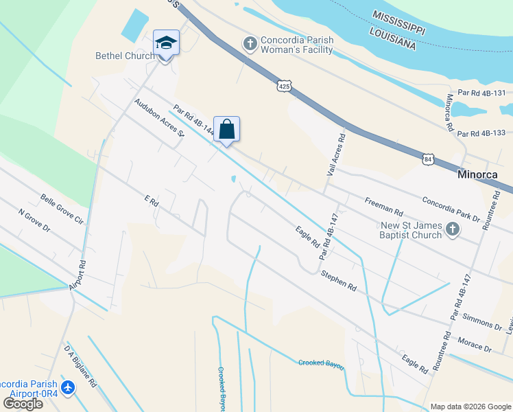 map of restaurants, bars, coffee shops, grocery stores, and more near 182-196 Eagle Road in Vidalia