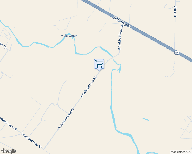 map of restaurants, bars, coffee shops, grocery stores, and more near 9922 East Carlsbad Loop Road in San Angelo