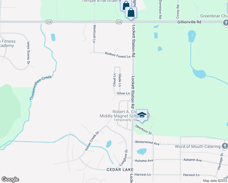map of restaurants, bars, coffee shops, grocery stores, and more near 222 Cloud Lane in Albany