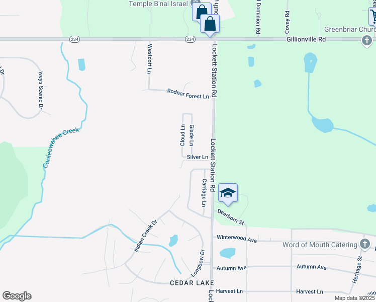 map of restaurants, bars, coffee shops, grocery stores, and more near 223 Glade Lane in Albany