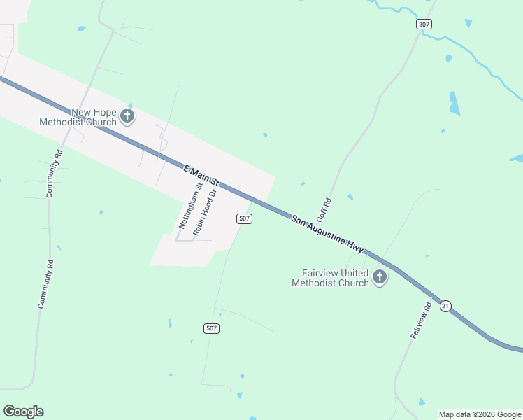 map of restaurants, bars, coffee shops, grocery stores, and more near 301 Smith Road in Nacogdoches