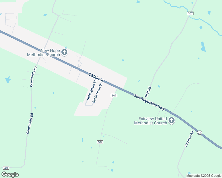 map of restaurants, bars, coffee shops, grocery stores, and more near 5960 Texas 21 in Nacogdoches