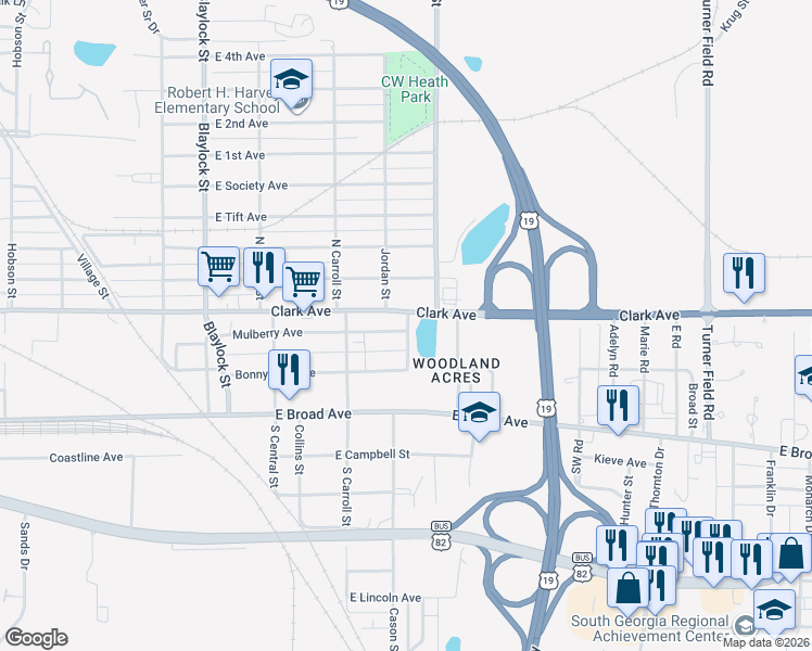 map of restaurants, bars, coffee shops, grocery stores, and more near 1423 Mulberry Avenue in Albany