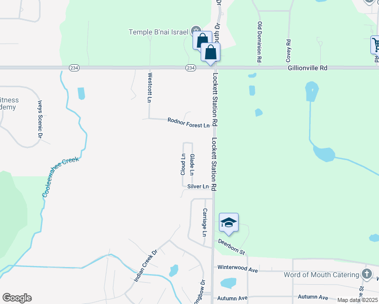 map of restaurants, bars, coffee shops, grocery stores, and more near 205 Glade Lane in Albany