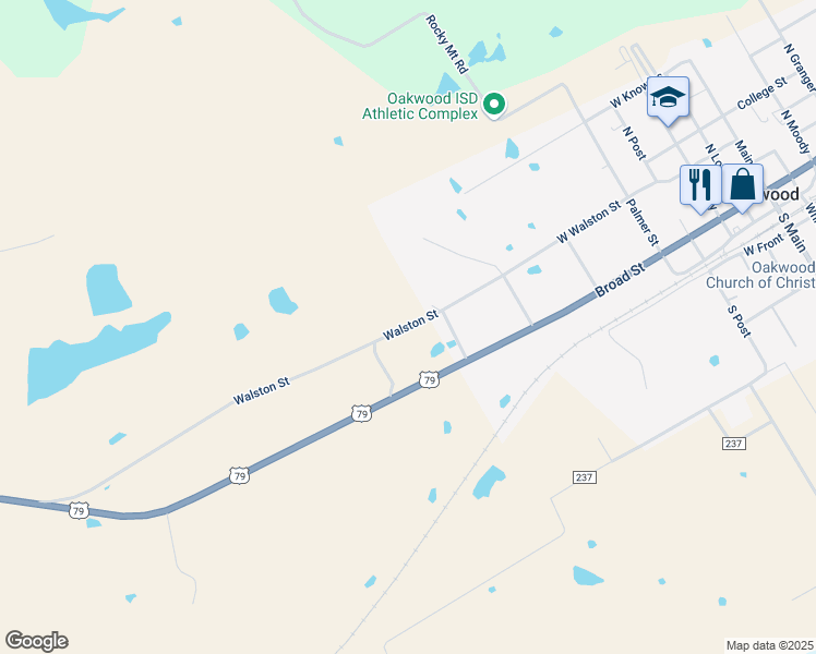 map of restaurants, bars, coffee shops, grocery stores, and more near 6194 Walston Street in Oakwood