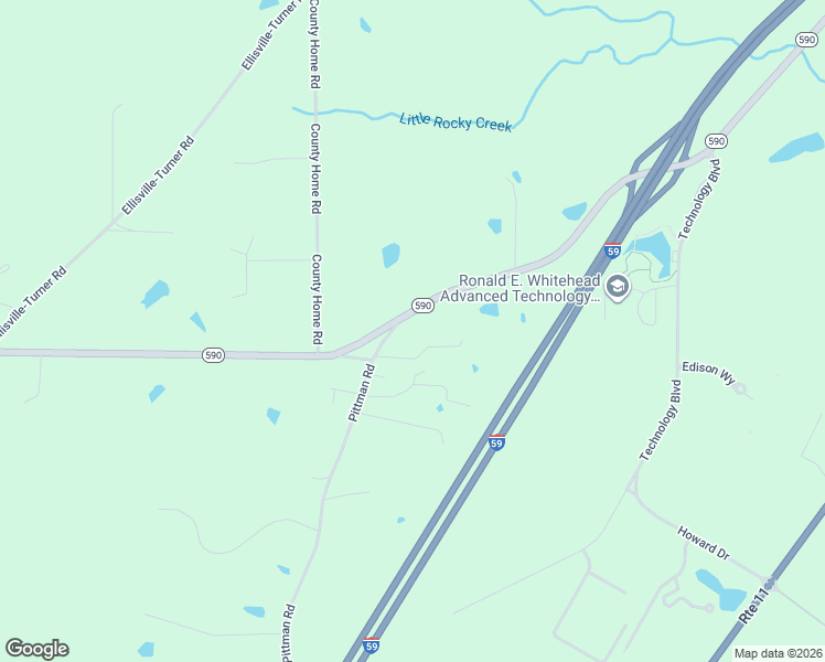 map of restaurants, bars, coffee shops, grocery stores, and more near 501-545 Mississippi 590 in Ellisville