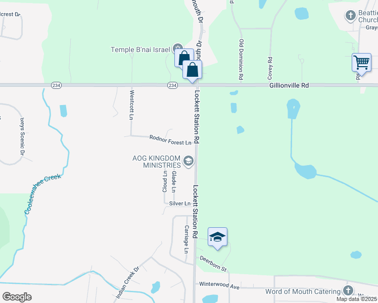 map of restaurants, bars, coffee shops, grocery stores, and more near 203 Lockett Station Road in Albany