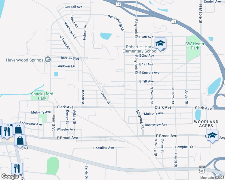 map of restaurants, bars, coffee shops, grocery stores, and more near 507 Swift Street in Albany