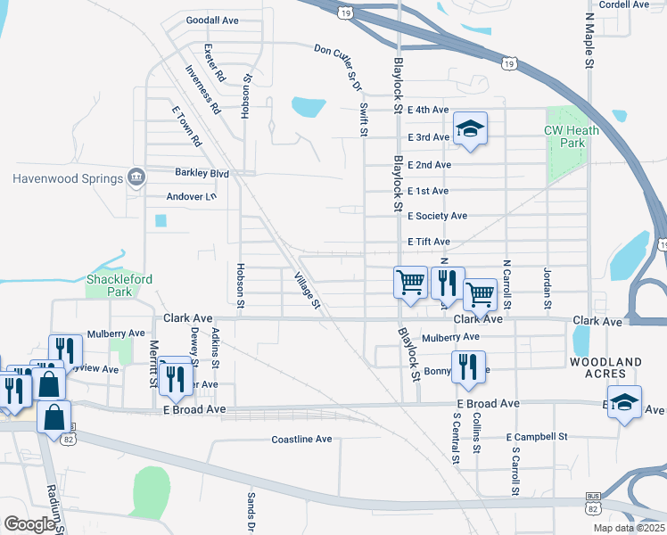 map of restaurants, bars, coffee shops, grocery stores, and more near 507 Swift Street in Albany