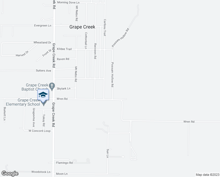 map of restaurants, bars, coffee shops, grocery stores, and more near 9769 Possum Hollow Rd in San Angelo