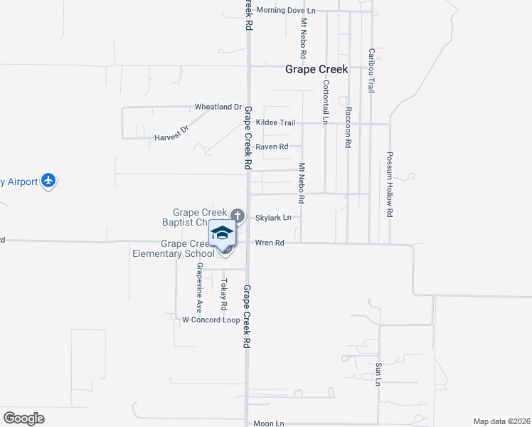 map of restaurants, bars, coffee shops, grocery stores, and more near 7746 Skylark Lane in San Angelo