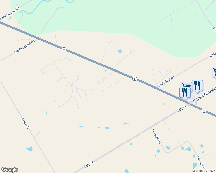 map of restaurants, bars, coffee shops, grocery stores, and more near 376-398 Charlie Ln in Woodway