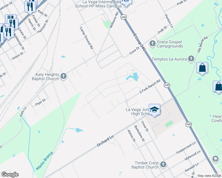 map of restaurants, bars, coffee shops, grocery stores, and more near in Waco