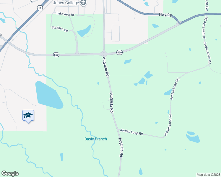 map of restaurants, bars, coffee shops, grocery stores, and more near Augusta Road in Ellisville