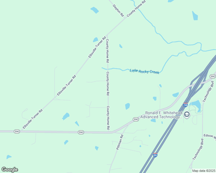 map of restaurants, bars, coffee shops, grocery stores, and more near 99 County Home Road in Ellisville