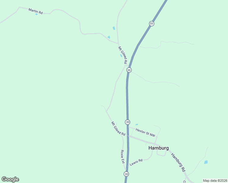 map of restaurants, bars, coffee shops, grocery stores, and more near Mount Gilead Road in Roxie