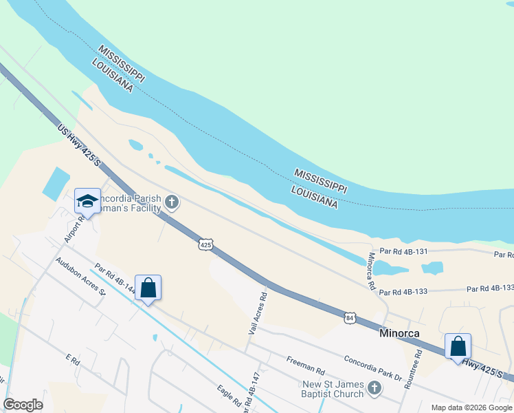 map of restaurants, bars, coffee shops, grocery stores, and more near 366-854 Par Road 4B-131 in Vidalia