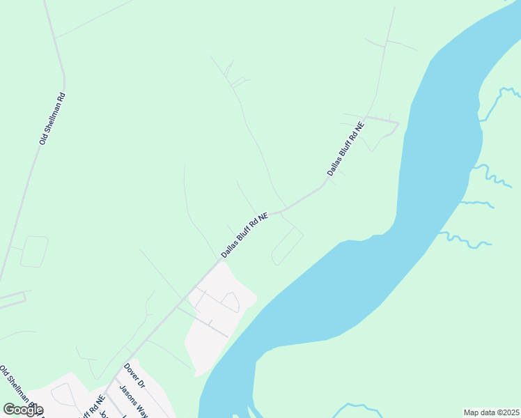 map of restaurants, bars, coffee shops, grocery stores, and more near 1121 Dallas Bluff Road Northeast in Townsend