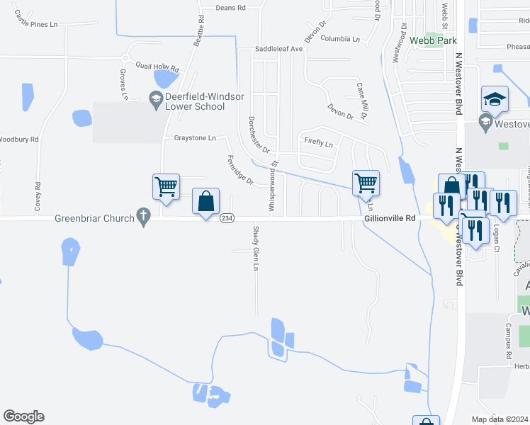 map of restaurants, bars, coffee shops, grocery stores, and more near 3018 Gillionville Road in Albany