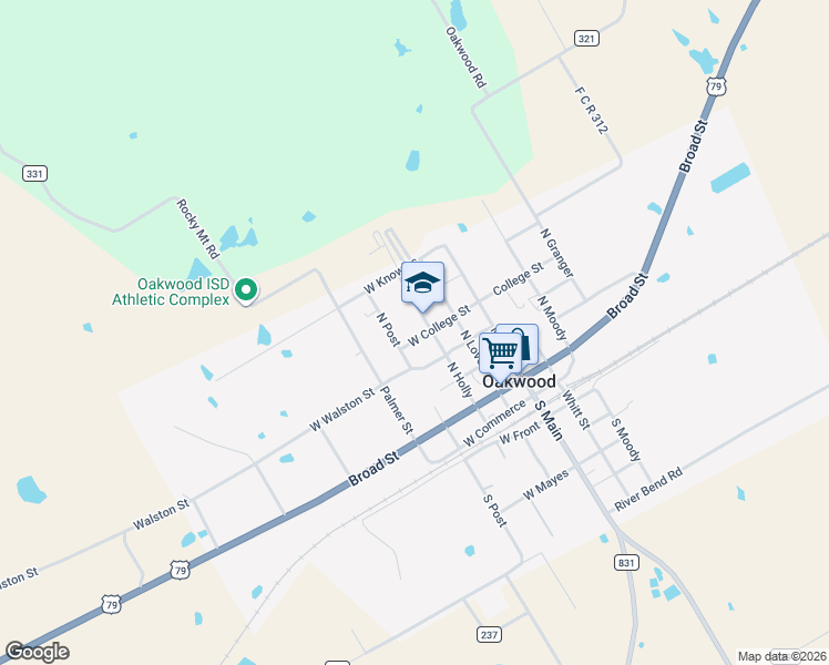 map of restaurants, bars, coffee shops, grocery stores, and more near 631 Holly Street in Oakwood