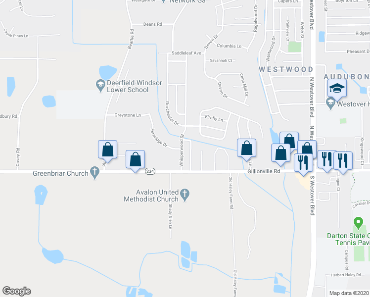 map of restaurants, bars, coffee shops, grocery stores, and more near 1610 Whisperwood Street in Albany