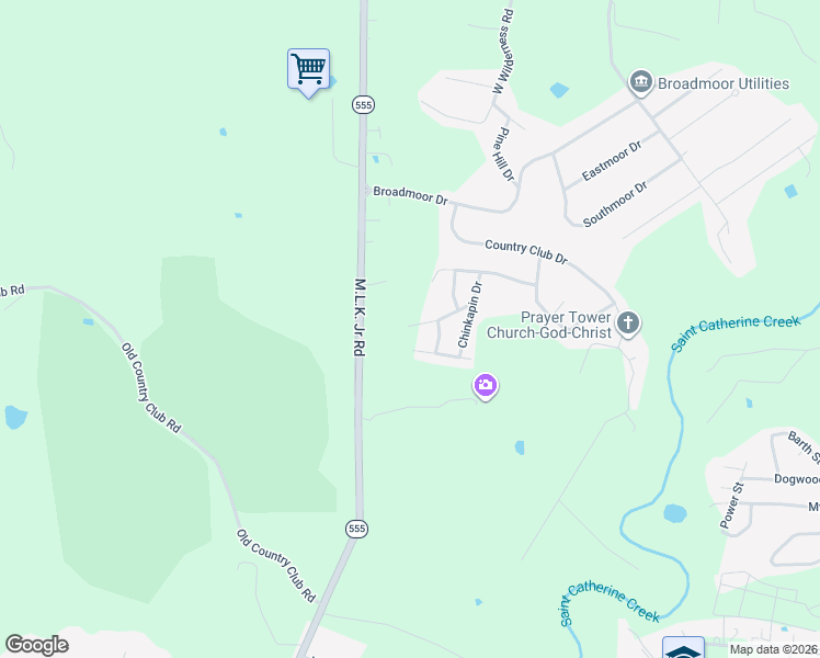 map of restaurants, bars, coffee shops, grocery stores, and more near 102 Tupelo Drive in Natchez