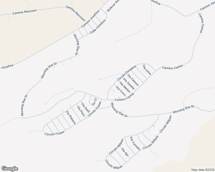 map of restaurants, bars, coffee shops, grocery stores, and more near 1910 Circulo Huerta in Rio Rico