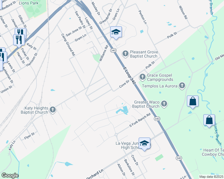 map of restaurants, bars, coffee shops, grocery stores, and more near 3702 Cove Drive in Bellmead